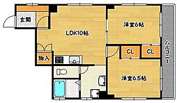 ウエストリッジ 2LDKの間取図画像