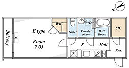 コーポ池田 1Kの間取図画像