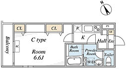 Avenir-S 西船橋 1Kの間取図画像