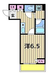 イストワールジュネス 1Kの間取図画像