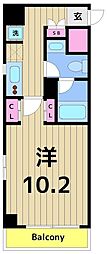 ビアンプラーセ麻布 1Kの間取図画像