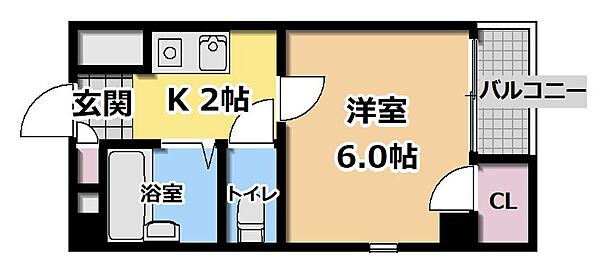 大阪府大阪市旭区赤川3丁目(賃貸マンション1K・5階・19.00㎡)の写真 その2