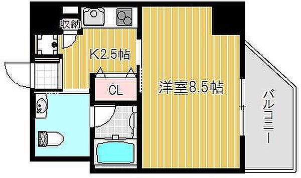 アクエルド緑地公園 303号室｜大阪府大阪市鶴見区緑1丁目(賃貸マンション1K・3階・27.28㎡)の写真 その2