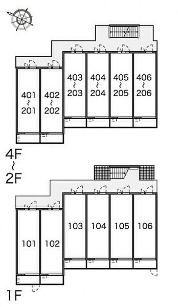 レオパレストウメイ 402｜大阪府大阪市旭区中宮4丁目(賃貸マンション1K・4階・20.81㎡)の写真 その4