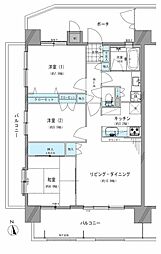 プライムスクエアー伊勢崎 501 3LDKの間取り