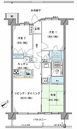 サンクレイドル桶川 3LDKの間取図画像
