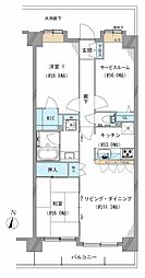 アイディーコート川越南 2SLDKの間取図画像