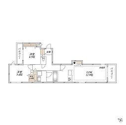 へーベルメゾンChaleur Urawa 2LDKの間取図画像
