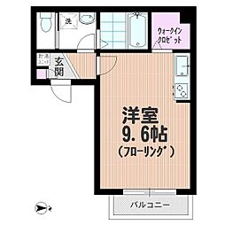 エルセリート北戸田 ワンルームの間取図画像