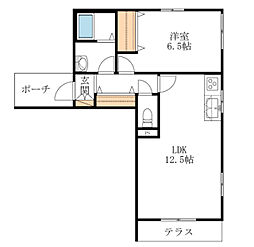 メゾンアゼリア 1LDKの間取図画像