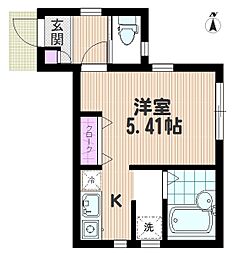 ミュゼ・N 1Kの間取図画像