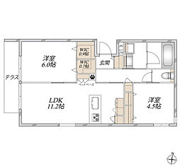 へーベルハウスPersimmon 2LDKの間取図画像