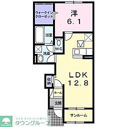 コリーナ　アルモ　Ｅ 1階1LDKの間取り