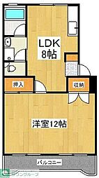 サニーハイツ 1LDKの間取図画像