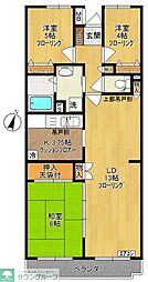イルテット栗谷 3LDKの間取図画像