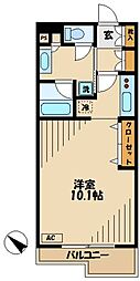 グラシアアルデール 1Kの間取図画像