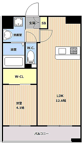 ＬＩＢＴＨ平尾II 304｜福岡県福岡市南区市崎１丁目(賃貸マンション1LDK・3階・39.42㎡)の写真 その2