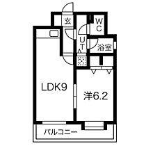 サンコーレ大宮 205 ｜ 福岡県福岡市中央区大宮１丁目（賃貸マンション1LDK・2階・39.60㎡） その2