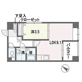 フェイスカミーユ 801｜福岡県福岡市中央区平尾２丁目(賃貸マンション1LDK・8階・33.77㎡)の写真 その2