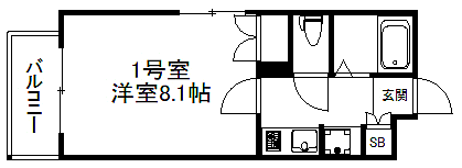 ユアーズ高砂 701｜福岡県福岡市中央区高砂１丁目(賃貸マンション1K・7階・23.57㎡)の写真 その2