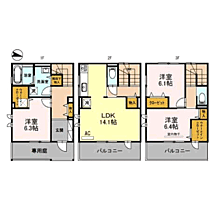 Ｄ－ｒｏｏｍ大濠　弐番館 101 ｜ 福岡県福岡市中央区今川２丁目（賃貸アパート3LDK・1階・97.13㎡） その2