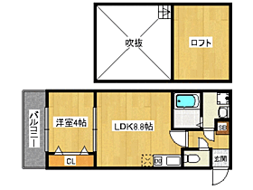 プレジャー福大前 105 ｜ 福岡県福岡市城南区梅林２丁目（賃貸アパート1LDK・1階・29.98㎡） その2