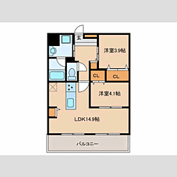 間取図画像 2LDK
