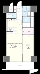 ル・シエール清水 1LDKの間取図画像