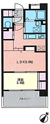 KDX清水レジデンス 1LDKの間取図画像