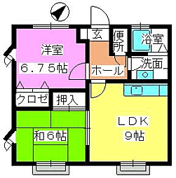 ティアラM2 2LDKの間取図画像