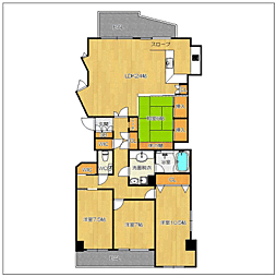 ハウスユマニテ大橋α館 4LDKの間取図画像