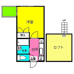 リ・マージュ 1Kの間取図画像