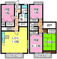 ティアラ筑紫丘 4SLDKの間取図画像