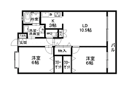 クロッサM'S 2LDKの間取図画像
