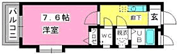 コンフォール井尻 1Kの間取図画像