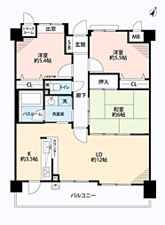 ライオンズガーデン大橋 3LDKの間取図画像