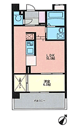 KDX清水レジデンス 1LDKの間取図画像