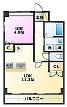 ヒューマンリープ 205 ｜ 神奈川県川崎市中原区井田中ノ町15-20（賃貸マンション1LDK・2階・41.40㎡） その2