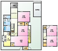 神奈川県川崎市中原区市ノ坪（賃貸一戸建5K・1階・72.29㎡） その2