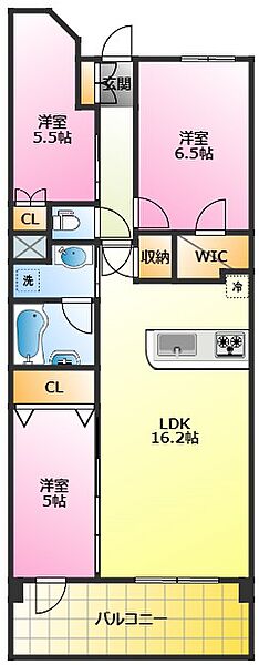 プラウドシティ元住吉 313｜神奈川県川崎市中原区井田三舞町(賃貸マンション3LDK・3階・73.23㎡)の写真 その2