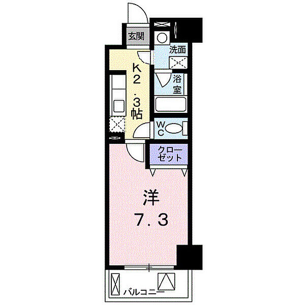 アクア・イゾラ 104｜神奈川県川崎市中原区上平間(賃貸マンション1K・1階・25.26㎡)の写真 その2