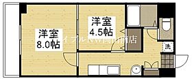 岡山県岡山市南区浜野2丁目（賃貸マンション2K・5階・34.02㎡） その2