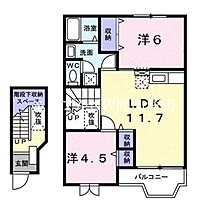 岡山県岡山市南区植松（賃貸アパート2LDK・2階・58.53㎡） その2