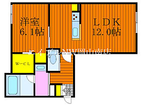 岡山県岡山市南区福富西2丁目（賃貸アパート1LDK・1階・44.72㎡） その2