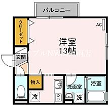 岡山県岡山市南区新保（賃貸アパート1R・2階・32.80㎡） その2