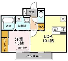 岡山県岡山市南区豊成2丁目（賃貸アパート1LDK・2階・40.07㎡） その2