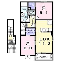 岡山県玉野市宇藤木（賃貸アパート2LDK・2階・57.63㎡） その2