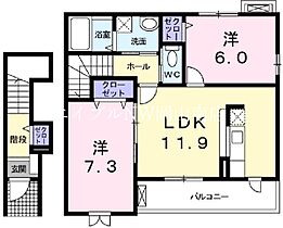 岡山県玉野市田井4丁目（賃貸アパート2LDK・2階・60.33㎡） その2