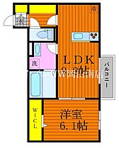 岡山県岡山市南区当新田（賃貸アパート1LDK・1階・41.01㎡） その2