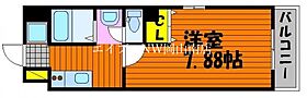 岡山県岡山市南区西市（賃貸マンション1K・4階・25.50㎡） その2